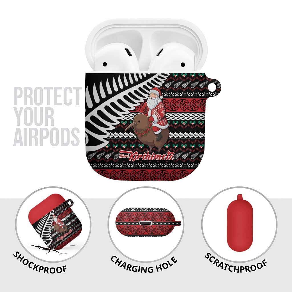 New Zealand Kiwi Santa Christmas AirPods Case He Wairua Kirihimete - Polynesian Pride