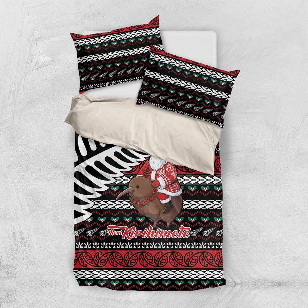 New Zealand Kiwi Santa Christmas Bedding Set He Wairua Kirihimete - Polynesian Pride