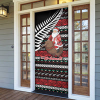 New Zealand Kiwi Santa Christmas Door Cover He Wairua Kirihimete - Polynesian Pride