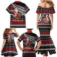 New Zealand Kiwi Santa Christmas Family Matching Mermaid Dress and Hawaiian Shirt He Wairua Kirihimete - Polynesian Pride