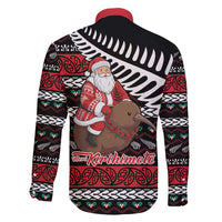 New Zealand Kiwi Santa Christmas Family Matching Off Shoulder Short Dress and Hawaiian Shirt He Wairua Kirihimete - Polynesian Pride