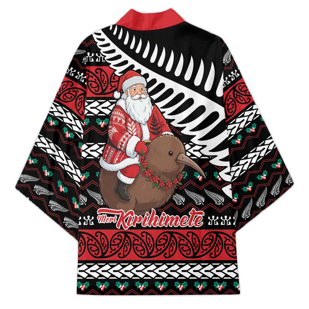 New Zealand Kiwi Santa Christmas Kimono He Wairua Kirihimete - Polynesian Pride