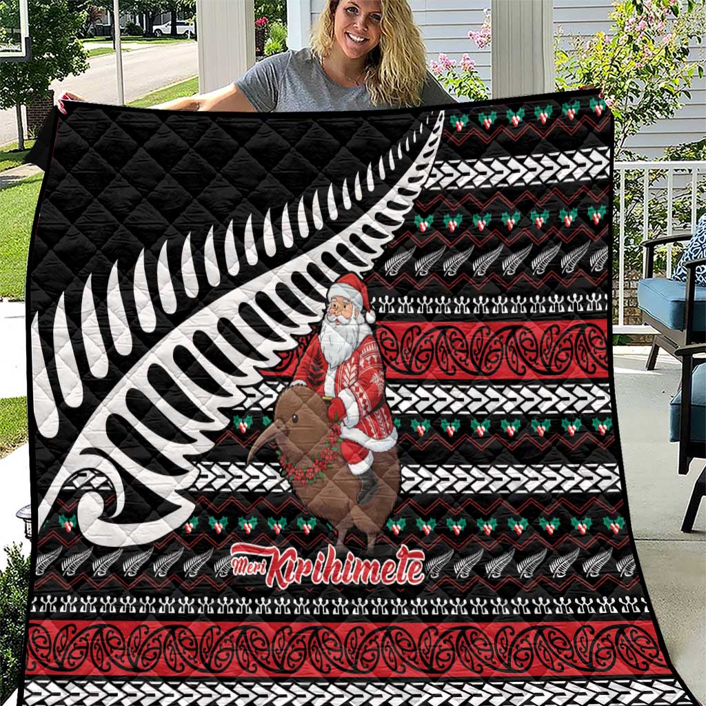 New Zealand Kiwi Santa Christmas Quilt He Wairua Kirihimete - Polynesian Pride