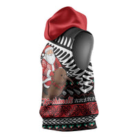 New Zealand Kiwi Santa Christmas Sleeveless Hoodie He Wairua Kirihimete - Polynesian Pride