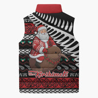 New Zealand Kiwi Santa Christmas Sleeveless Puffer Jacket He Wairua Kirihimete - Polynesian Pride