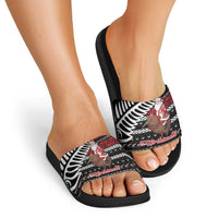 New Zealand Kiwi Santa Christmas Slide Sandals He Wairua Kirihimete - Polynesian Pride