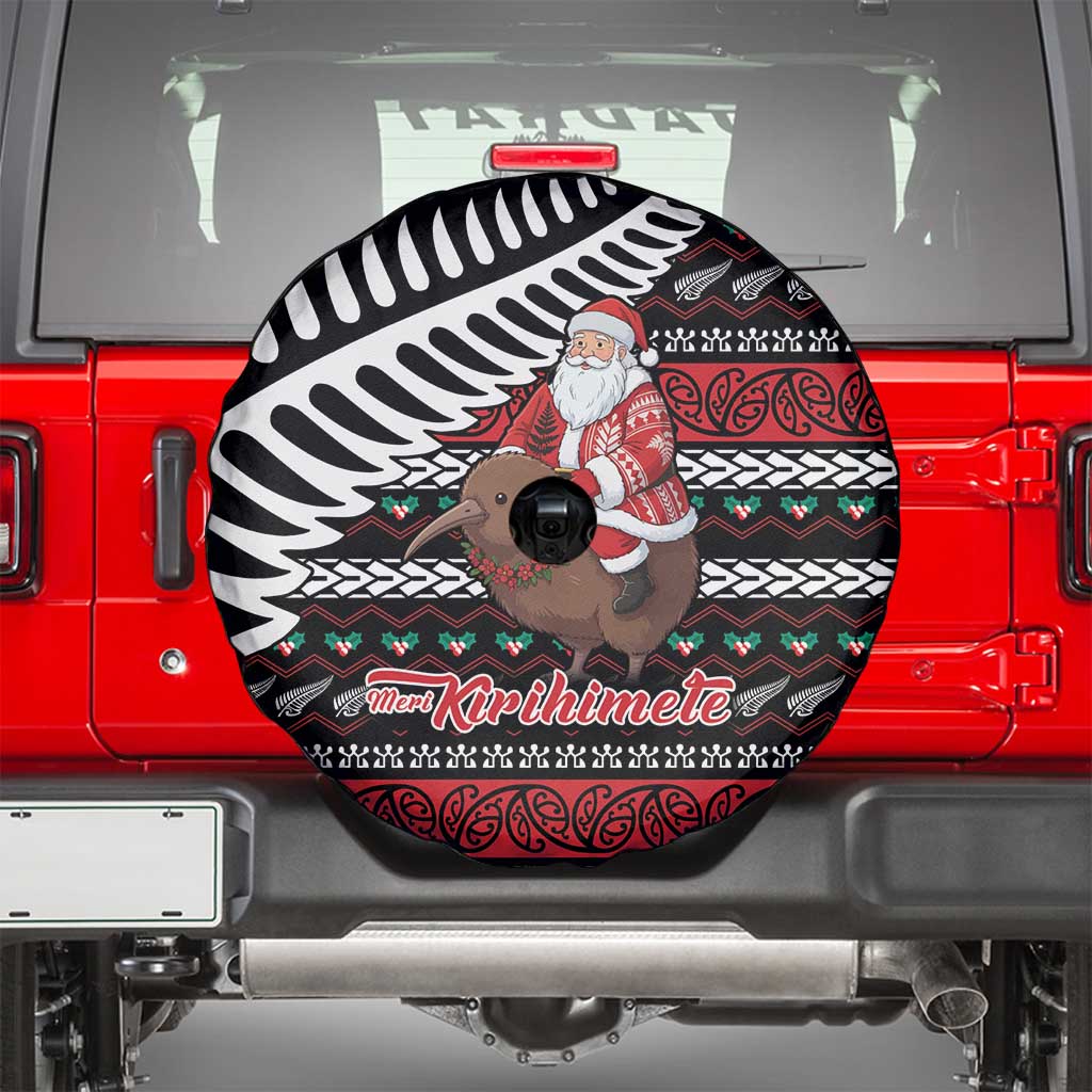 New Zealand Kiwi Santa Christmas Spare Tire Cover He Wairua Kirihimete - Polynesian Pride