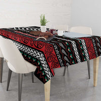 New Zealand Kiwi Santa Christmas Tablecloth He Wairua Kirihimete - Polynesian Pride