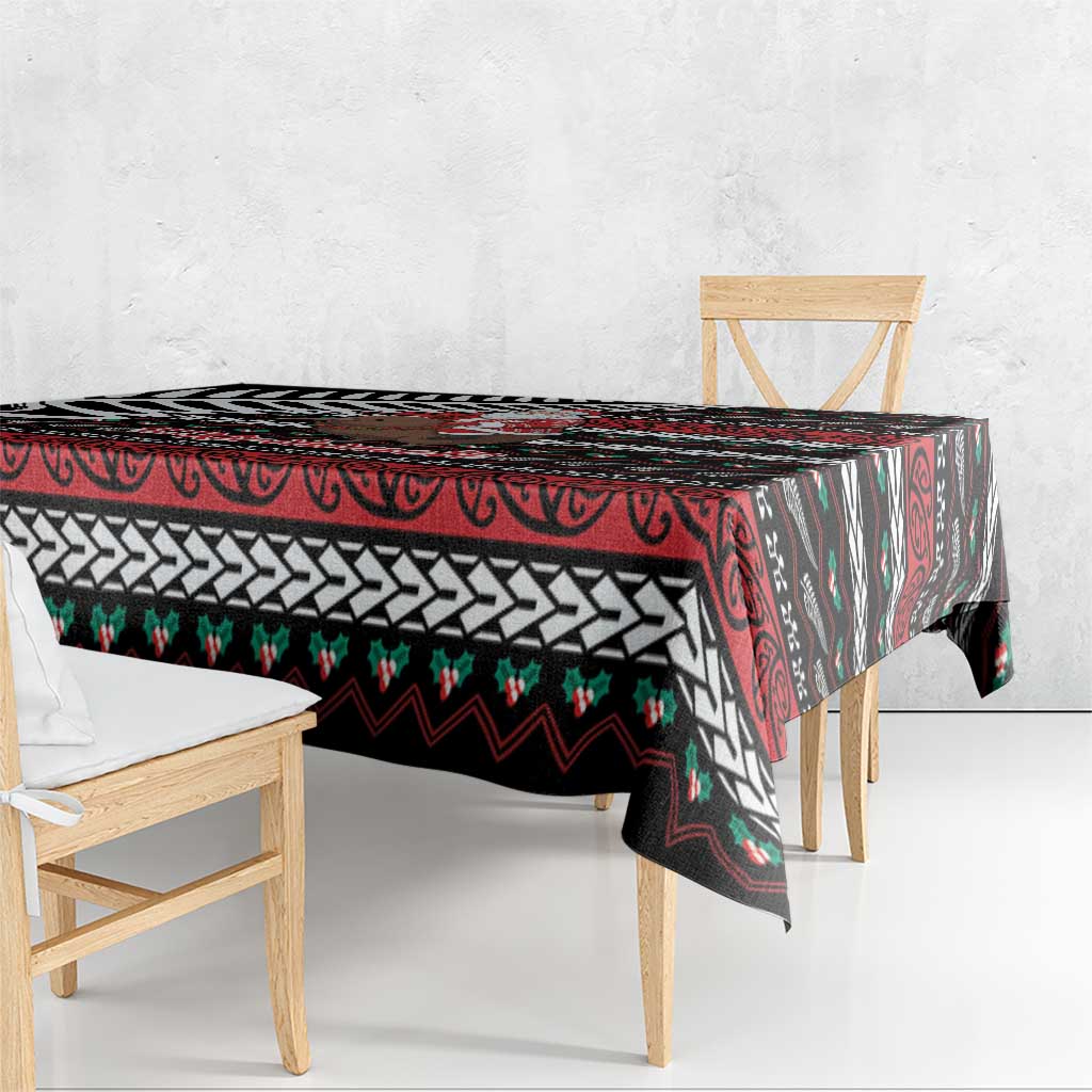 New Zealand Kiwi Santa Christmas Tablecloth He Wairua Kirihimete - Polynesian Pride