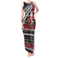 New Zealand Kiwi Santa Christmas Tank Maxi Dress He Wairua Kirihimete - Polynesian Pride