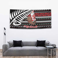 New Zealand Kiwi Santa Christmas Tapestry He Wairua Kirihimete - Polynesian Pride