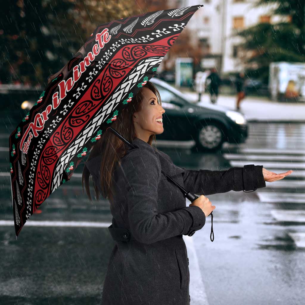 New Zealand Kiwi Santa Christmas Umbrella He Wairua Kirihimete - Polynesian Pride