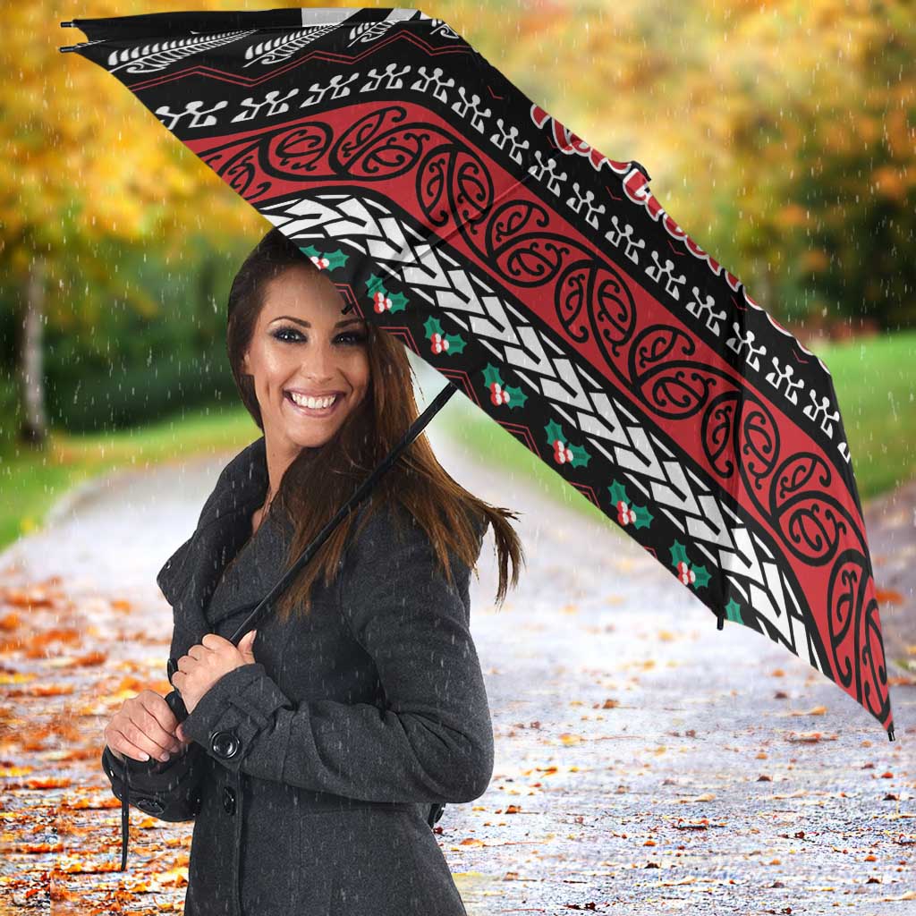 New Zealand Kiwi Santa Christmas Umbrella He Wairua Kirihimete - Polynesian Pride