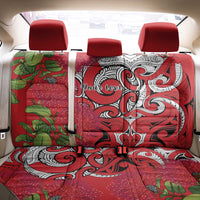 Personalised New Zealand Koru Pohutukawa Back Car Seat Cover Meri Kirihimete Aroha for Christmas - Polynesian Pride