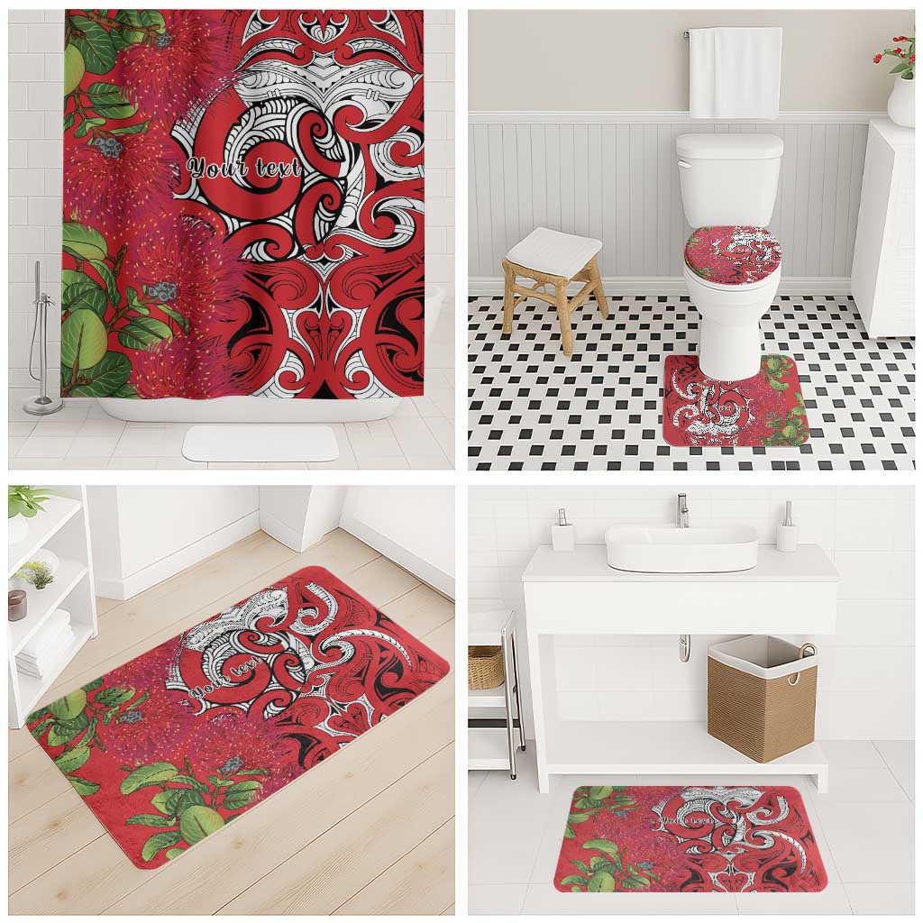 Personalised New Zealand Koru Pohutukawa Bathroom Set Meri Kirihimete Aroha for Christmas - Polynesian Pride