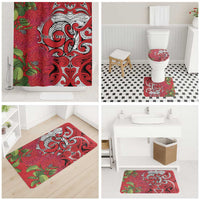 Personalised New Zealand Koru Pohutukawa Bathroom Set Meri Kirihimete Aroha for Christmas - Polynesian Pride