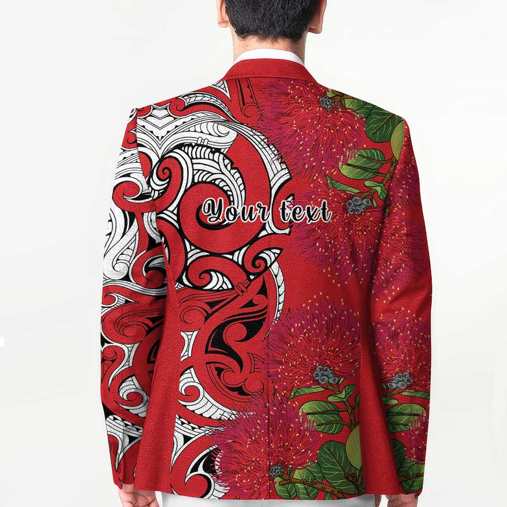 Personalised New Zealand Koru Pohutukawa Blazer Meri Kirihimete Aroha for Christmas - Polynesian Pride