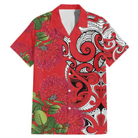 Personalised New Zealand Koru Pohutukawa Family Matching Mermaid Dress and Hawaiian Shirt Meri Kirihimete Aroha for Christmas - Polynesian Pride