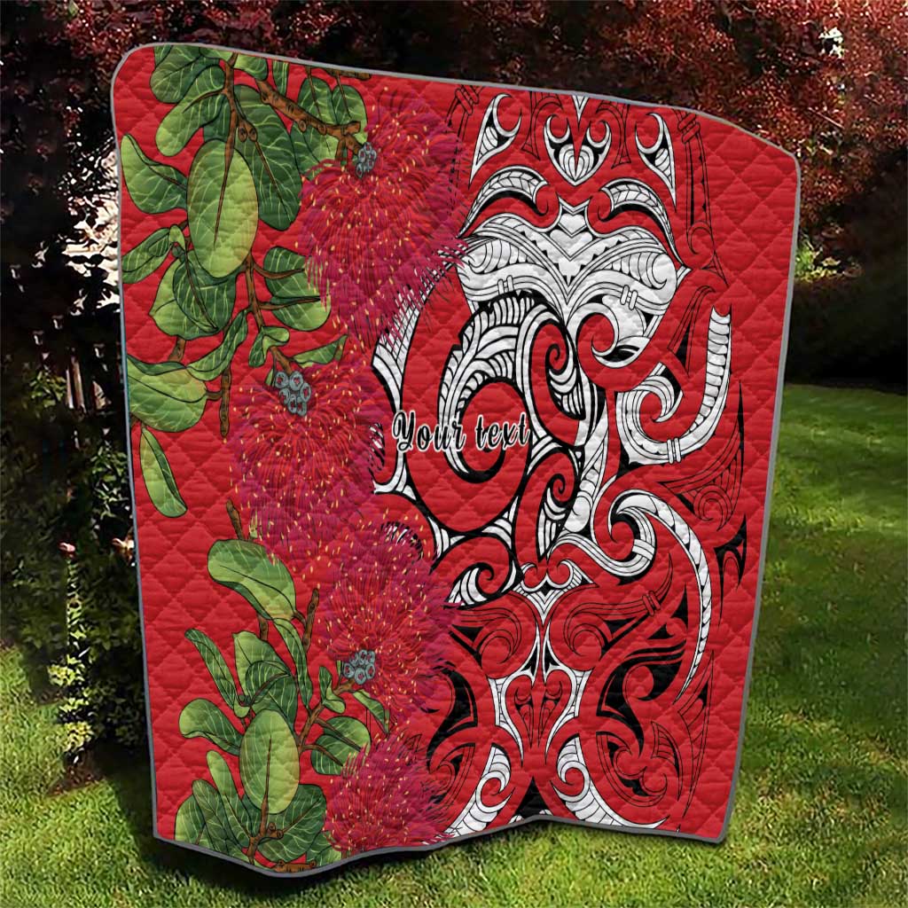 Personalised New Zealand Koru Pohutukawa Quilt Meri Kirihimete Aroha for Christmas - Polynesian Pride