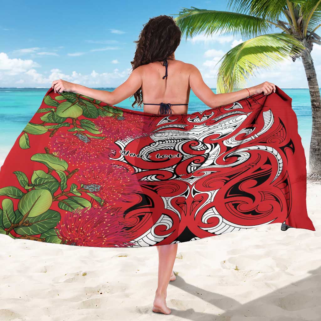 Personalised New Zealand Koru Pohutukawa Sarong Meri Kirihimete Aroha for Christmas - Polynesian Pride