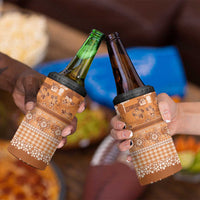 Hawaiian Hibiscus Honu 4 in 1 Can Cooler Tumbler Gold Mele Kalikimaka Palaka Spirit - Polynesian Pride