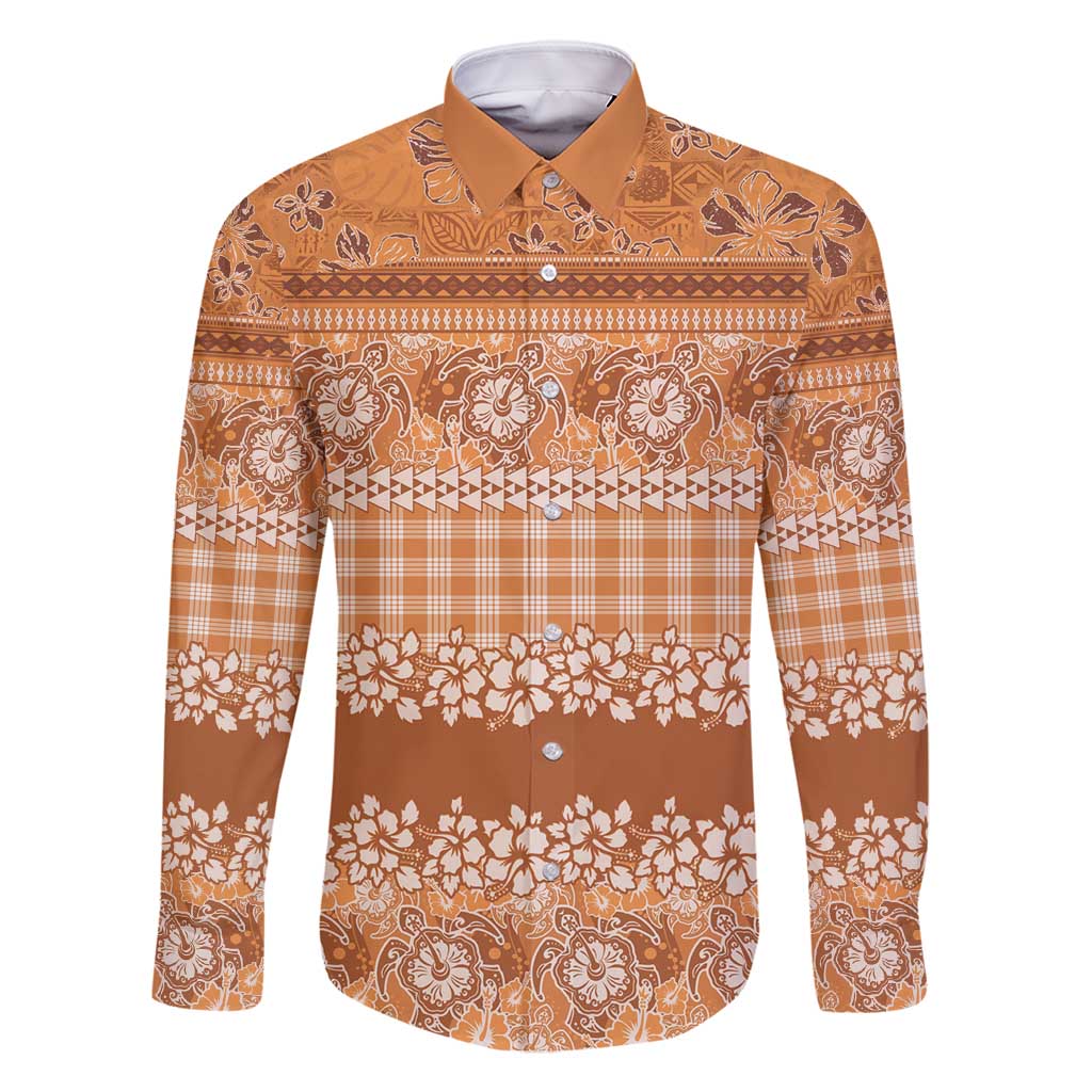 Hawaiian Hibiscus Honu Family Matching Off Shoulder Short Dress and Hawaiian Shirt Gold Mele Kalikimaka Palaka Spirit - Polynesian Pride