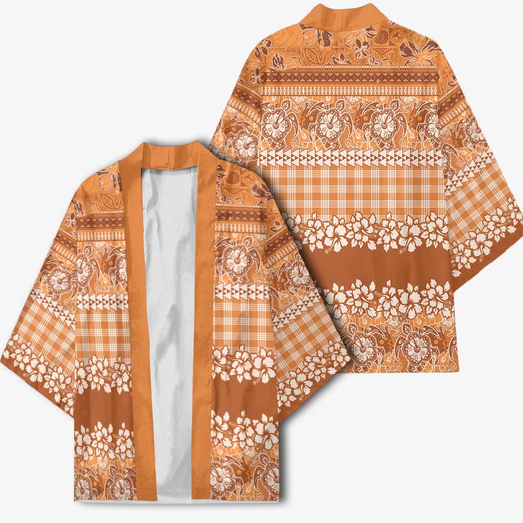Hawaiian Hibiscus Honu Kimono Gold Mele Kalikimaka Palaka Spirit - Polynesian Pride