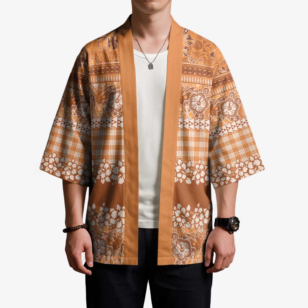 Hawaiian Hibiscus Honu Kimono Gold Mele Kalikimaka Palaka Spirit - Polynesian Pride