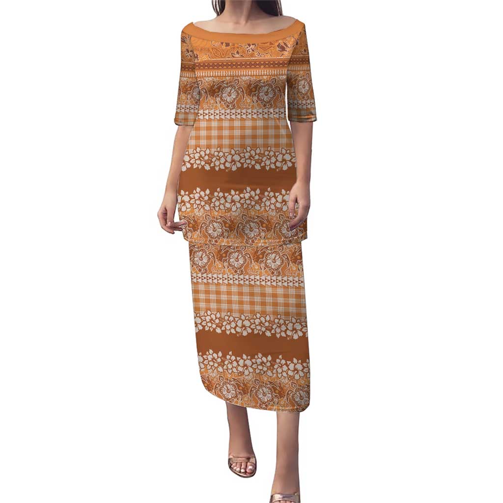 Hawaiian Hibiscus Honu Puletasi Gold Mele Kalikimaka Palaka Spirit - Polynesian Pride