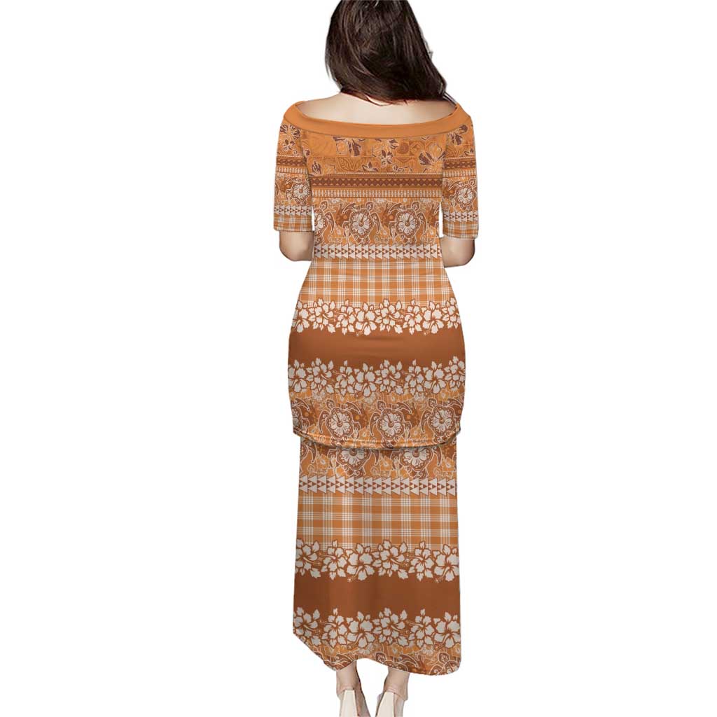 Hawaiian Hibiscus Honu Puletasi Gold Mele Kalikimaka Palaka Spirit - Polynesian Pride