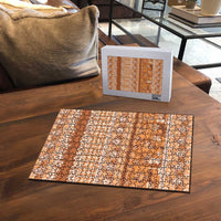 Hawaiian Hibiscus Honu Puzzle Gold Mele Kalikimaka Palaka Spirit - Polynesian Pride