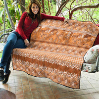 Hawaiian Hibiscus Honu Quilt Gold Mele Kalikimaka Palaka Spirit - Polynesian Pride