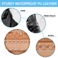 Hawaiian Hibiscus Honu Spare Tire Cover Gold Mele Kalikimaka Palaka Spirit - Polynesian Pride