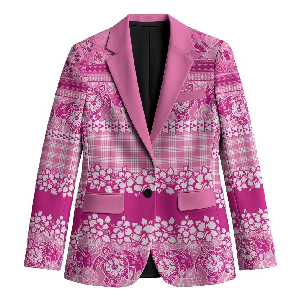 Hawaiian Hibiscus Honu Blazer Pink Mele Kalikimaka Palaka Spirit - Polynesian Pride
