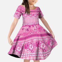 Hawaiian Hibiscus Honu Family Matching Mermaid Dress and Hawaiian Shirt Pink Mele Kalikimaka Palaka Spirit - Polynesian Pride