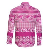 Hawaiian Hibiscus Honu Family Matching Mermaid Dress and Hawaiian Shirt Pink Mele Kalikimaka Palaka Spirit - Polynesian Pride