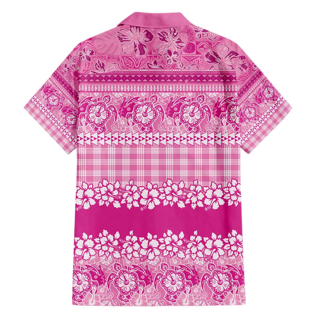 Hawaiian Hibiscus Honu Hawaiian Shirt Pink Mele Kalikimaka Palaka Spirit - Polynesian Pride