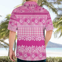 Hawaiian Hibiscus Honu Hawaiian Shirt Pink Mele Kalikimaka Palaka Spirit - Polynesian Pride