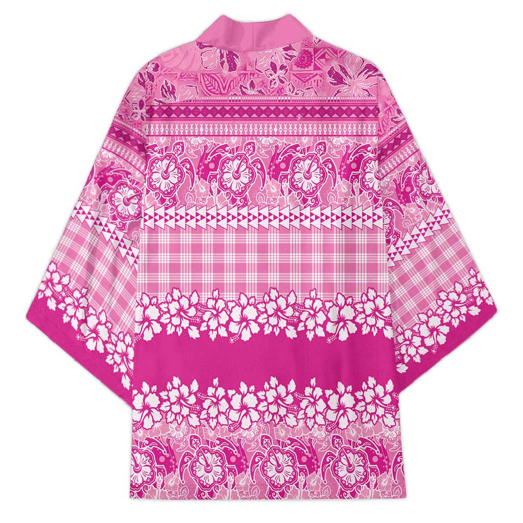 Hawaiian Hibiscus Honu Kimono Pink Mele Kalikimaka Palaka Spirit - Polynesian Pride