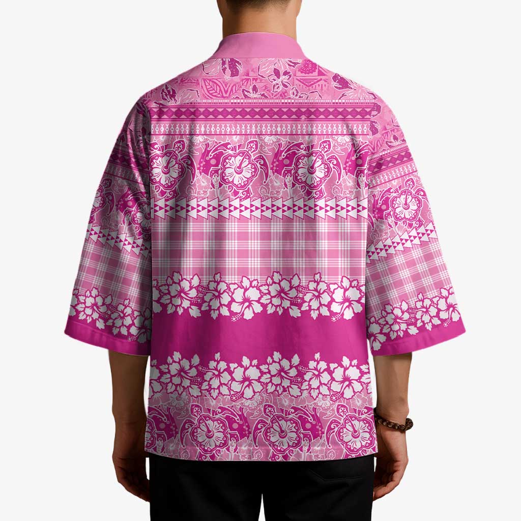 Hawaiian Hibiscus Honu Kimono Pink Mele Kalikimaka Palaka Spirit - Polynesian Pride