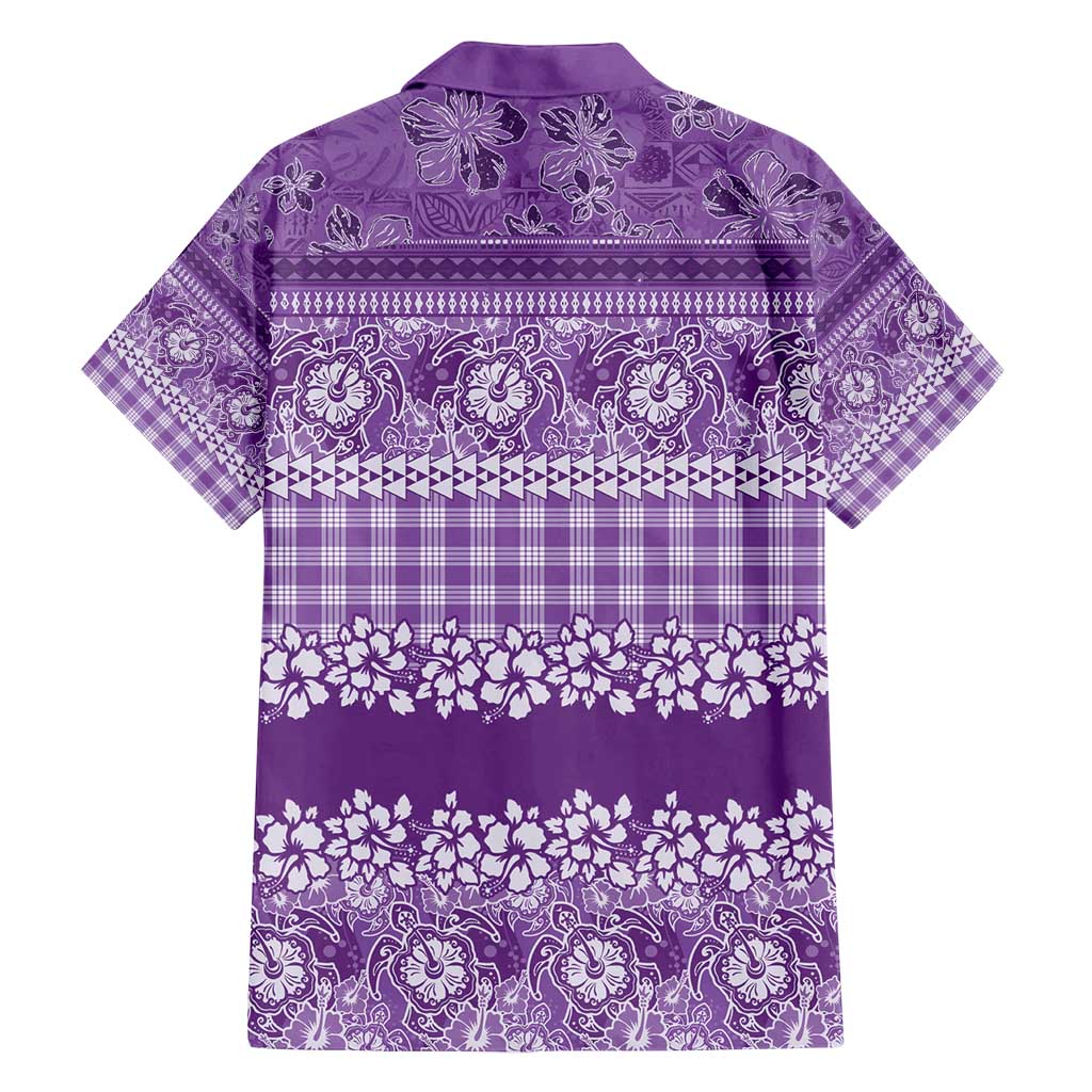 Hawaiian Hibiscus Honu Family Matching Puletasi and Hawaiian Shirt Purple Mele Kalikimaka Palaka Spirit - Polynesian Pride