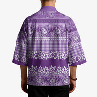 Hawaiian Hibiscus Honu Kimono Purple Mele Kalikimaka Palaka Spirit - Polynesian Pride