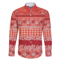 Hawaiian Hibiscus Honu Family Matching Mermaid Dress and Hawaiian Shirt Red Mele Kalikimaka Palaka Spirit - Polynesian Pride