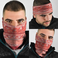 Hawaiian Hibiscus Honu Neck Gaiter Red Mele Kalikimaka Palaka Spirit - Polynesian Pride