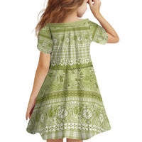 Hawaiian Hibiscus Honu Family Matching Mermaid Dress and Hawaiian Shirt Sage Green Mele Kalikimaka Palaka Spirit - Polynesian Pride