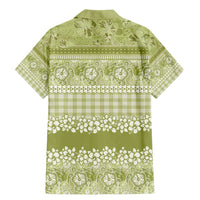 Hawaiian Hibiscus Honu Family Matching Mermaid Dress and Hawaiian Shirt Sage Green Mele Kalikimaka Palaka Spirit - Polynesian Pride