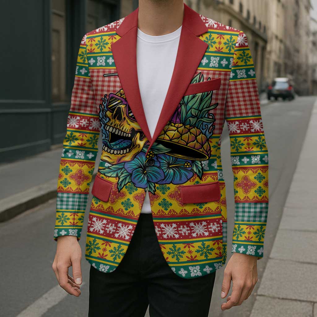 Hawaiian Pineapples Skull Blazer Mele Kalikimaka Palaka Quilt Pattern - Polynesian Pride