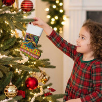 Hawaiian Pineapples Skull Christmas Stocking Mele Kalikimaka Palaka Quilt Pattern - Polynesian Pride