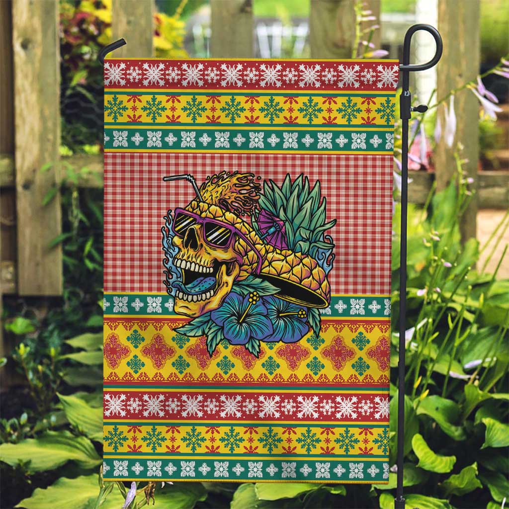 Hawaiian Pineapples Skull Garden Flag Mele Kalikimaka Palaka Quilt Pattern - Polynesian Pride
