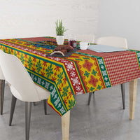 Hawaiian Pineapples Skull Tablecloth Mele Kalikimaka Palaka Quilt Pattern - Polynesian Pride